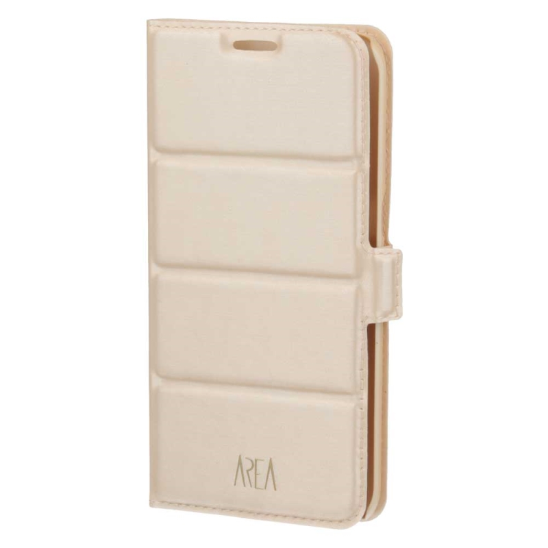 AREA Custodia cover a libro per Samsung Galaxy S7 Edge Area Bookcase Tech in ecopelle gold